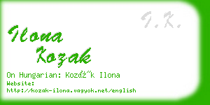 ilona kozak business card